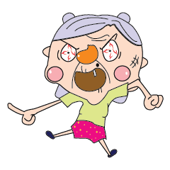 [LINEスタンプ] Stylish Old Woman