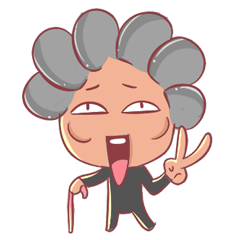 [LINEスタンプ] Grandmother in Action
