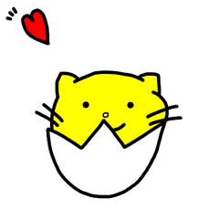 [LINEスタンプ] ネコたまご