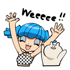 [LINEスタンプ] うさぎとうさぎの彼女の画像（メイン）