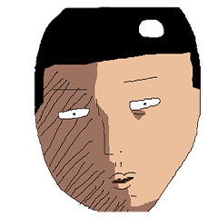 [LINEスタンプ] 穴とヘッドの男