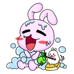 [LINEスタンプ] overact rabbit ＆ the stooge