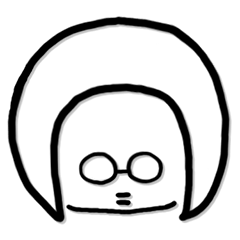 [LINEスタンプ] おかっぱメガネさん