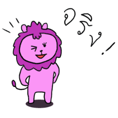 [LINEスタンプ] Pink Lion