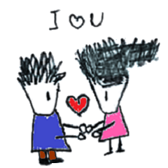 [LINEスタンプ] True words of rice noodles girl