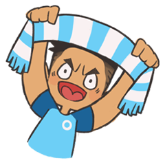 [LINEスタンプ] iBlue @Man Town (in English) fetchpriority=high