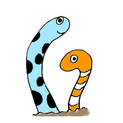 [LINEスタンプ] ゆるっとちんあなご＆にしきあなご