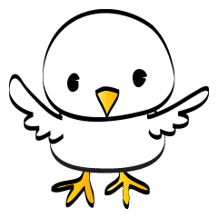 [LINEスタンプ] white chick cute cute