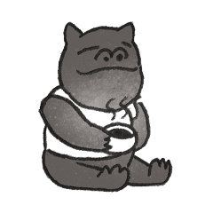 [LINEスタンプ] Hippo Guy