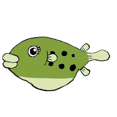 [LINEスタンプ] 小さなフグ、アベニーパファー