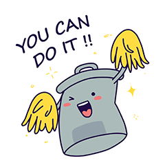 [LINEスタンプ] Trash-chan ＆ Cat-kun