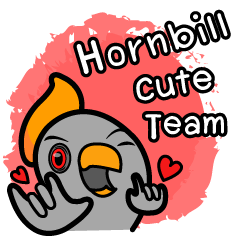 [LINEスタンプ] Hornbill Cute Team2