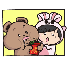 [LINEスタンプ] Big Bear and the Chinese New Yearの画像（メイン）