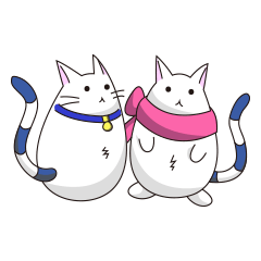 [LINEスタンプ] stripe brother and sister 
