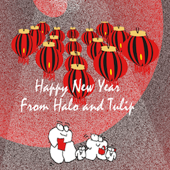 [LINEスタンプ] Halo ＆ Tulip Celebrate Chinese New Yearの画像（メイン）