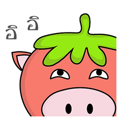 [LINEスタンプ] TOMATO PIG