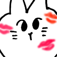 [LINEスタンプ] まんまるうさぎ～恋をしてしまいました編～