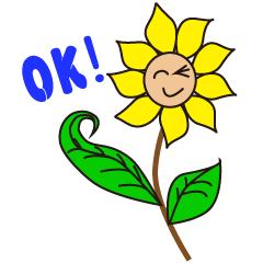 [LINEスタンプ] ひまわりの一日