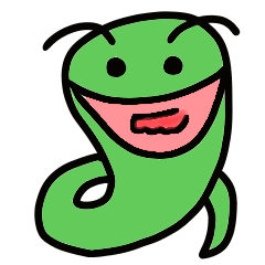 [LINEスタンプ] Green small snake