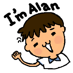 [LINEスタンプ] Hello！I'm Alan！:)