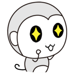 [LINEスタンプ] QQ Monkey