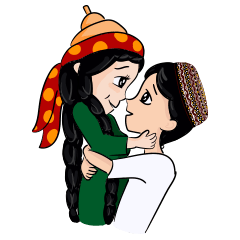 [LINEスタンプ] Leyli and Mejnun love story