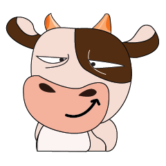 [LINEスタンプ] Tricksy Time of Lovely Dairy Cow