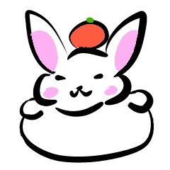 [LINEスタンプ] かがみもちうさぎ