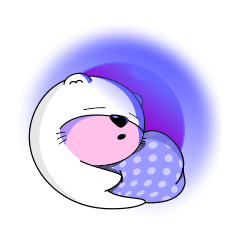 [LINEスタンプ] Babies otter with pillows (100% cotton)