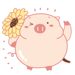 [LINEスタンプ] Cute Lovely Pink Pig of The Busy Days