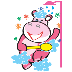 [LINEスタンプ] Rolled and Healty Hippo