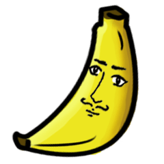 [LINEスタンプ] Funny Face Banana