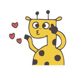 [LINEスタンプ] Flat head giraffe