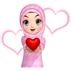 [LINEスタンプ] Amarena Muslim hijab girl-Engの画像（メイン）
