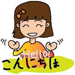 [LINEスタンプ] Girl sticker (Japanese Version Mix)の画像（メイン）