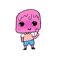 [LINEスタンプ] ice cream pink