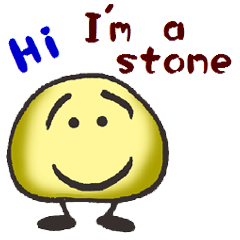 [LINEスタンプ] A stone (English version)