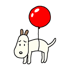 [LINEスタンプ] 風船犬