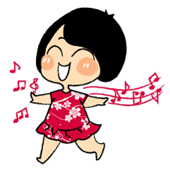 [LINEスタンプ] Emotional Girl in Flower Dresses