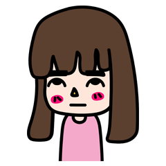 [LINEスタンプ] Straight eyebrows