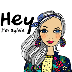 [LINEスタンプ] Sylvia meets her cute friends