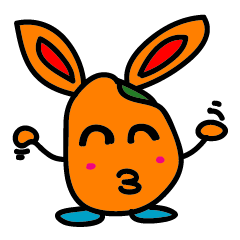 [LINEスタンプ] Tangerine rabbit expression