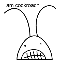 [LINEスタンプ] I am cockroach
