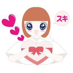 [LINEスタンプ] 恋するキュートな女の子