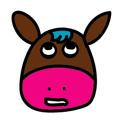 [LINEスタンプ] The lovely expression of the pink mule