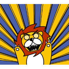 [LINEスタンプ] The Ho-Ho Lion (English)