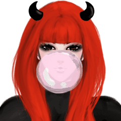[LINEスタンプ] REA (Red devil girl) animation no.1 #NEW