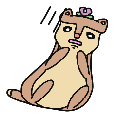 [LINEスタンプ] Flowery squirrel,Roka ver.2