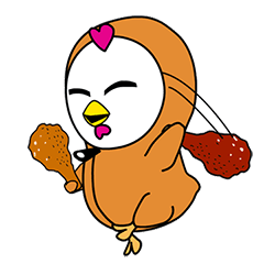 [LINEスタンプ] フード チキン "ヤピ"
