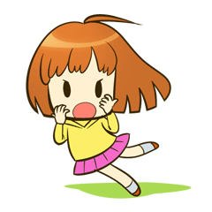 [LINEスタンプ] jumpee cute girl